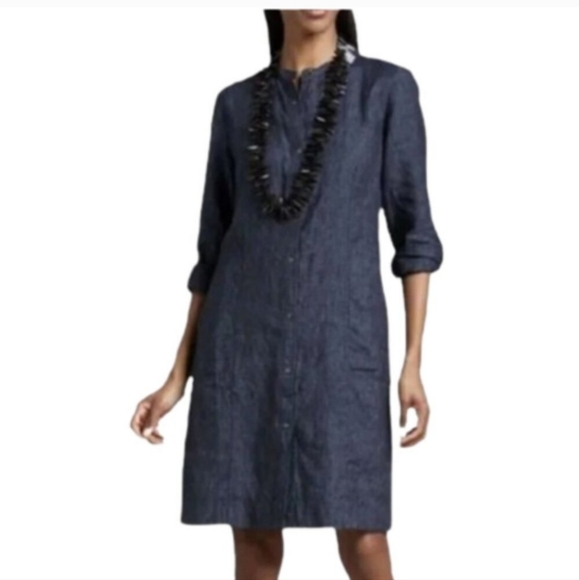 Eileen Fisher Dresses & Skirts - Eileen Fisher Linen Dress Size XXS